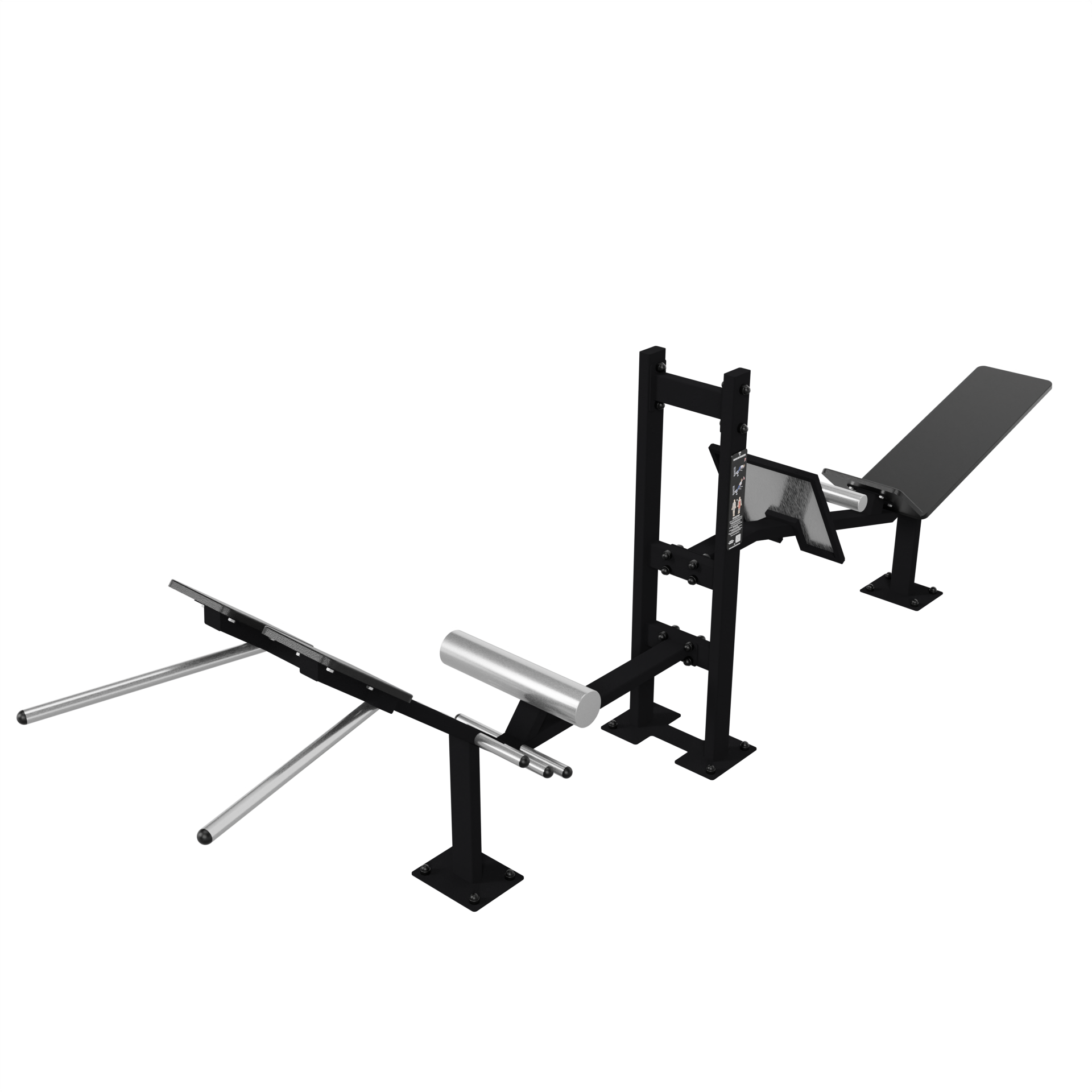 Station abdominaux et gainage extérieure inox