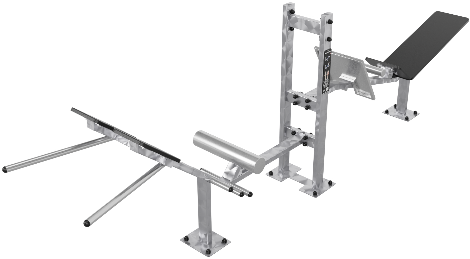 Station abdominaux et gainage extérieure inox