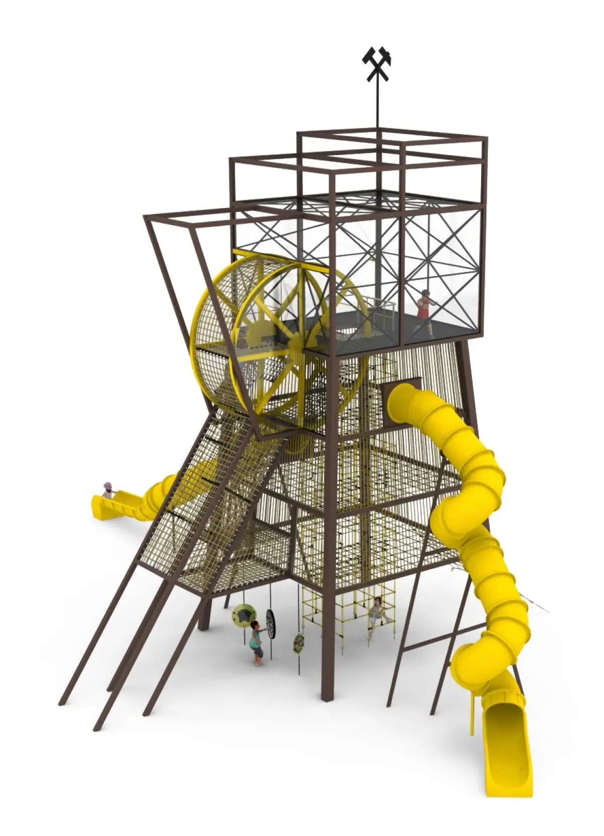 Circular Arena - Multi-Activity Rope Play Structure