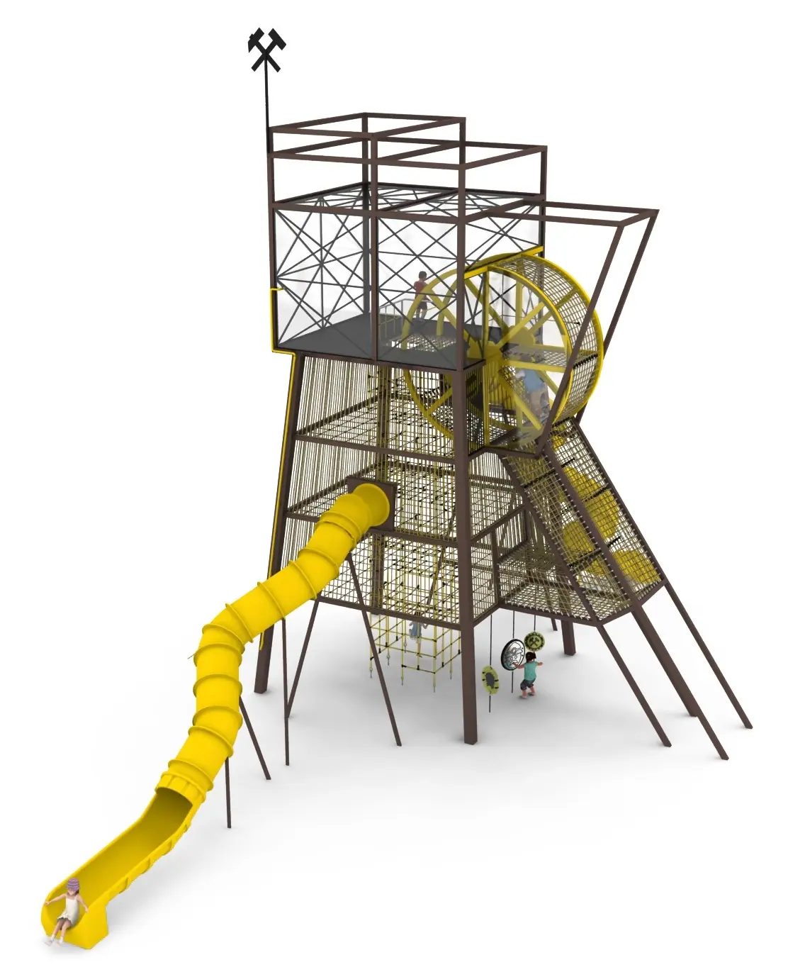 Circular Arena - Multi-Activity Rope Play Structure