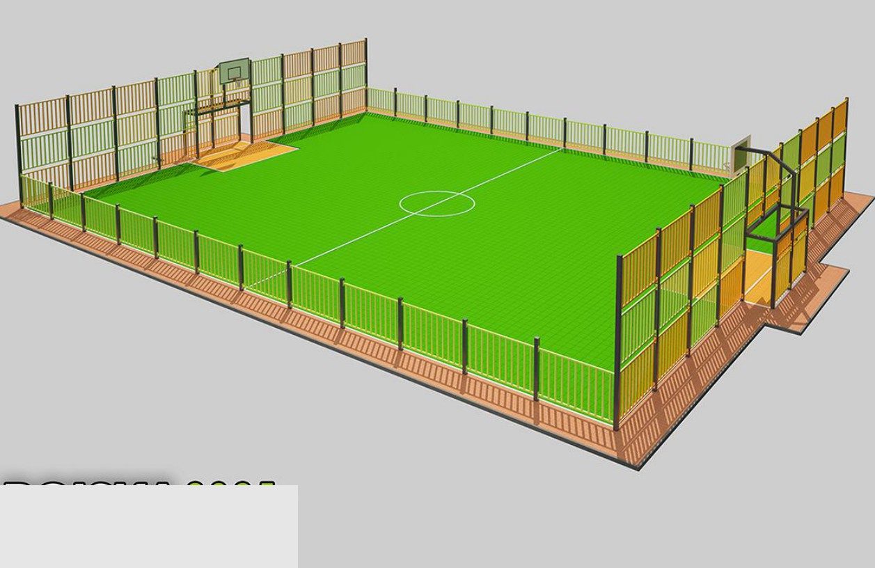 Terrain multisport modulaire Max 27 × 20 m