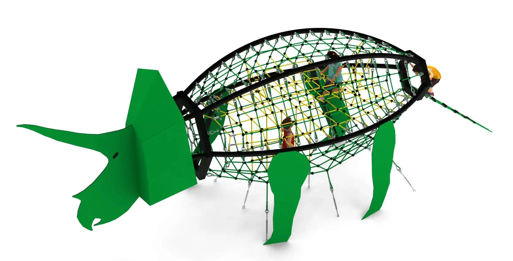Panoramic Climbing Net Rope Play Structure