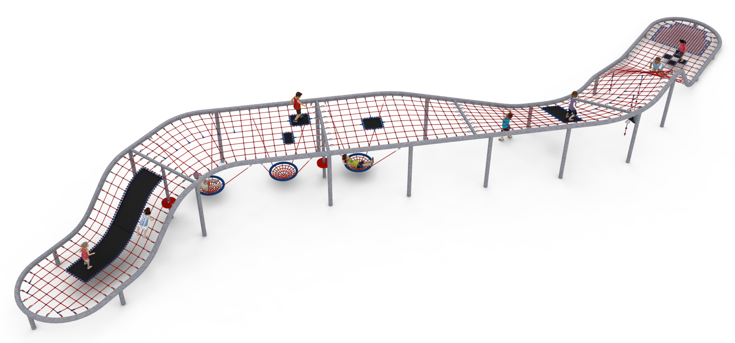 structure tubulaire de jeu vil 3 pour aire de jeux exterieure