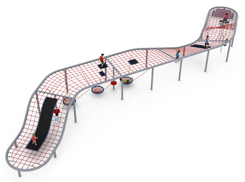 structure tubulaire de jeu vil 3 pour aire de jeux exterieure