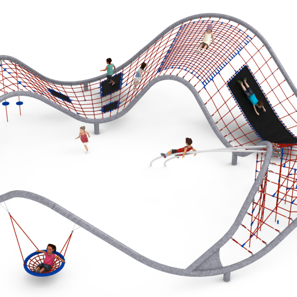 structure tubulaire de jeu vil 1 pour aire de jeux exterieure