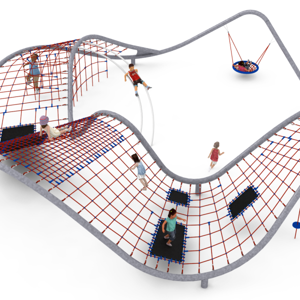 structure tubulaire de jeu vil 1 pour aire de jeux exterieure
