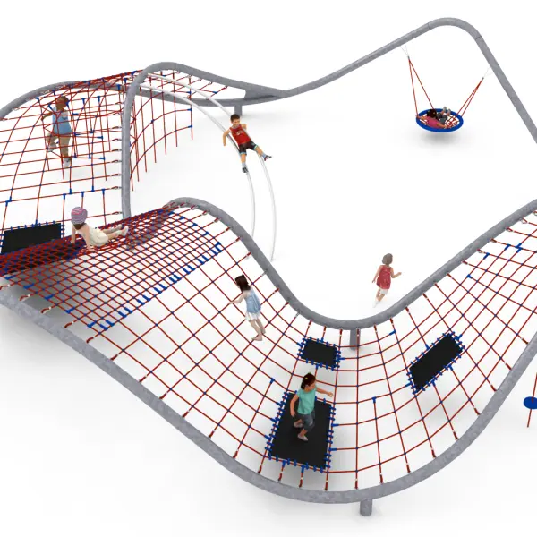 Peacock - Large Double-Loop Tubular Climbing Structure