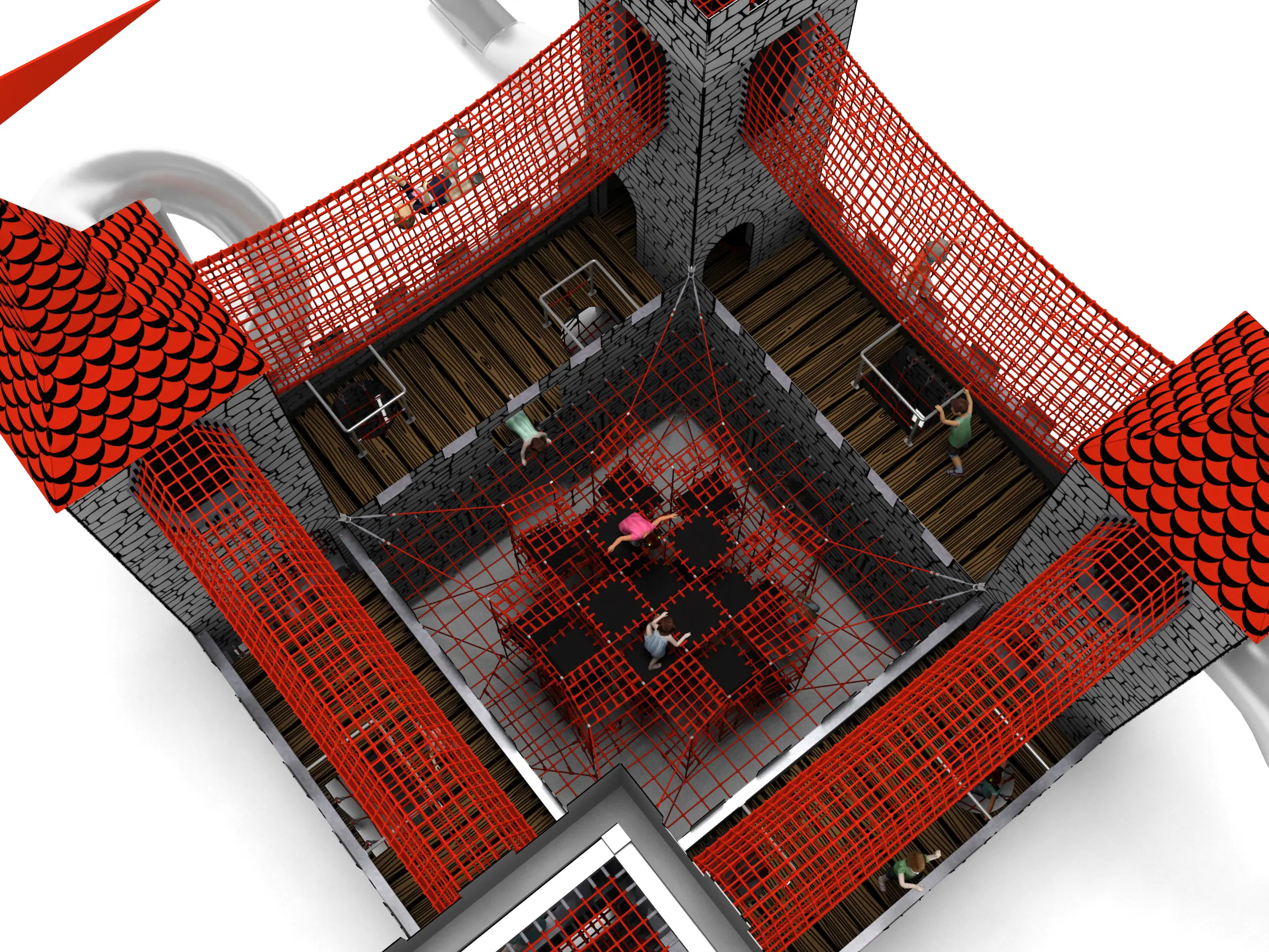 Medieval Castle Rope Play Structure