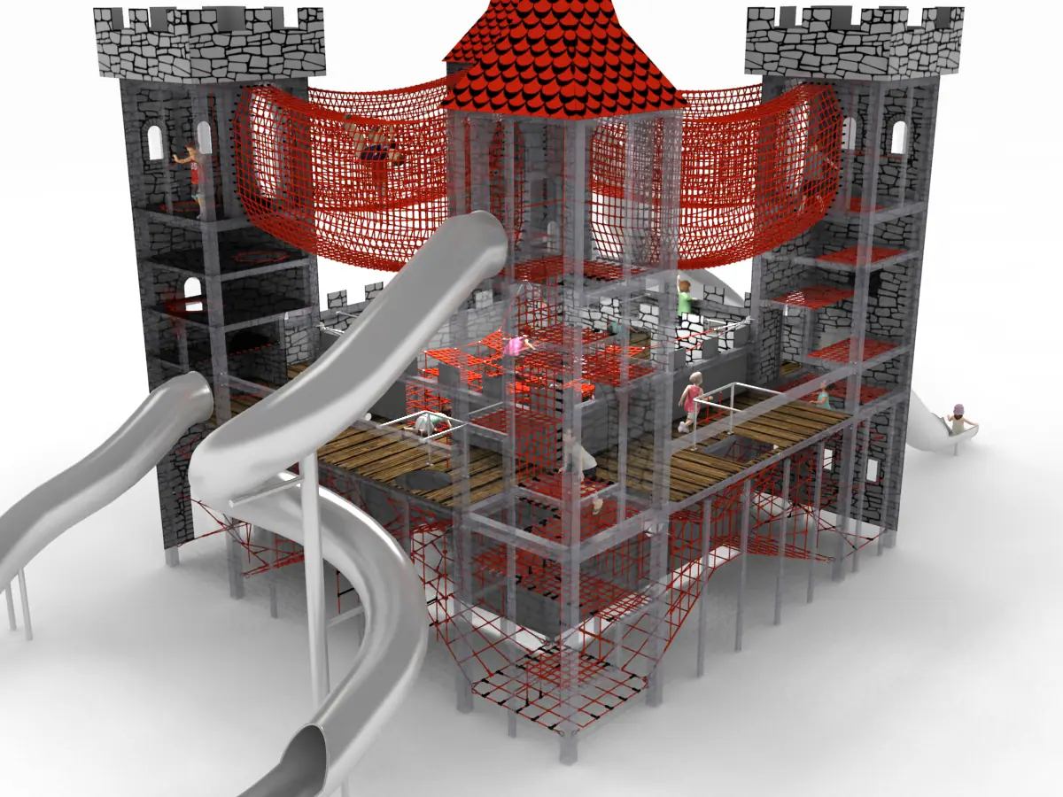 Medieval Castle Rope Play Structure