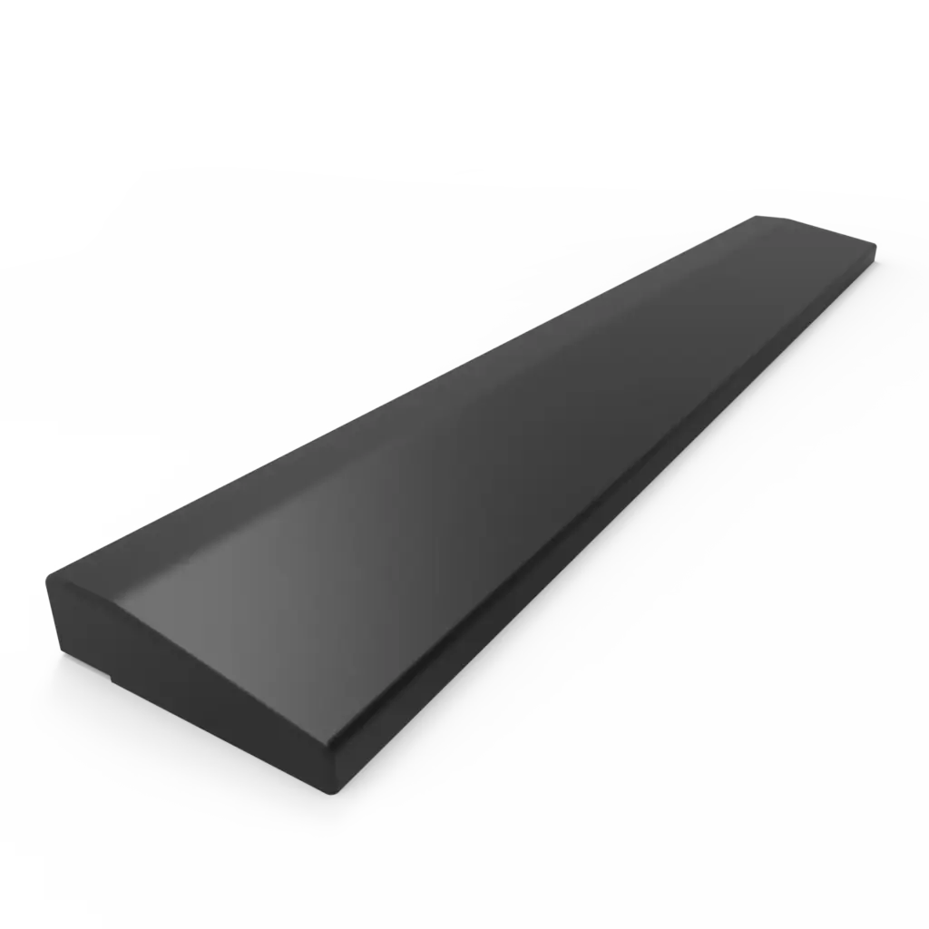 Bande de raccord en pente pour dalle caoutchouc de 25 mm, format 1 m × 20 cm
