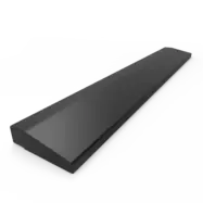 Bande de raccord en pente pour dalle caoutchouc de 25 mm, format 1 m × 20 cm