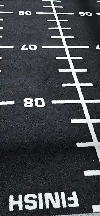 Pista de césped artificial CrossFit 20 m x 2 m, fibra rizada negra