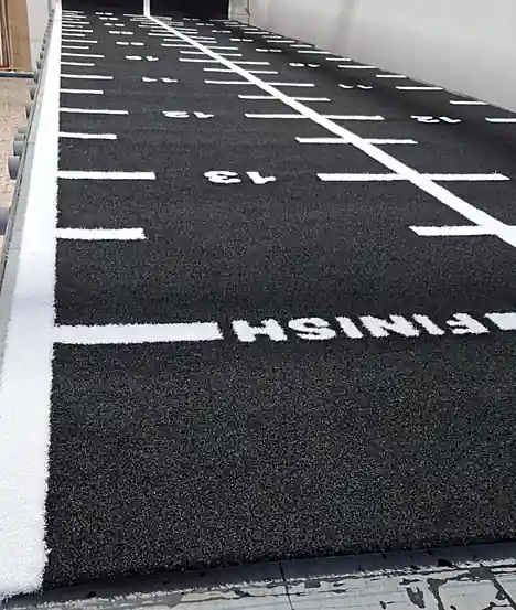 Kunstrasenbahn CrossFit 20 m x 2 m Schwarz — kurze Kräuselfaser