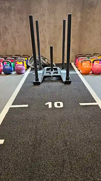 Kunstrasenbahn CrossFit 20 m x 2 m Schwarz — kurze Kräuselfaser