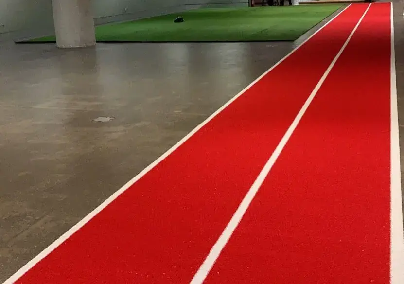 Sprintbaan kunstgras 2 m breed, sledwerk en snelheid