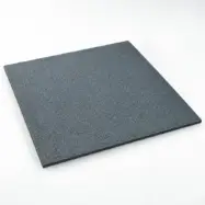 Dalle caoutchouc grise 40 mm, format 100 x 100 cm, pour sol de salle de sport