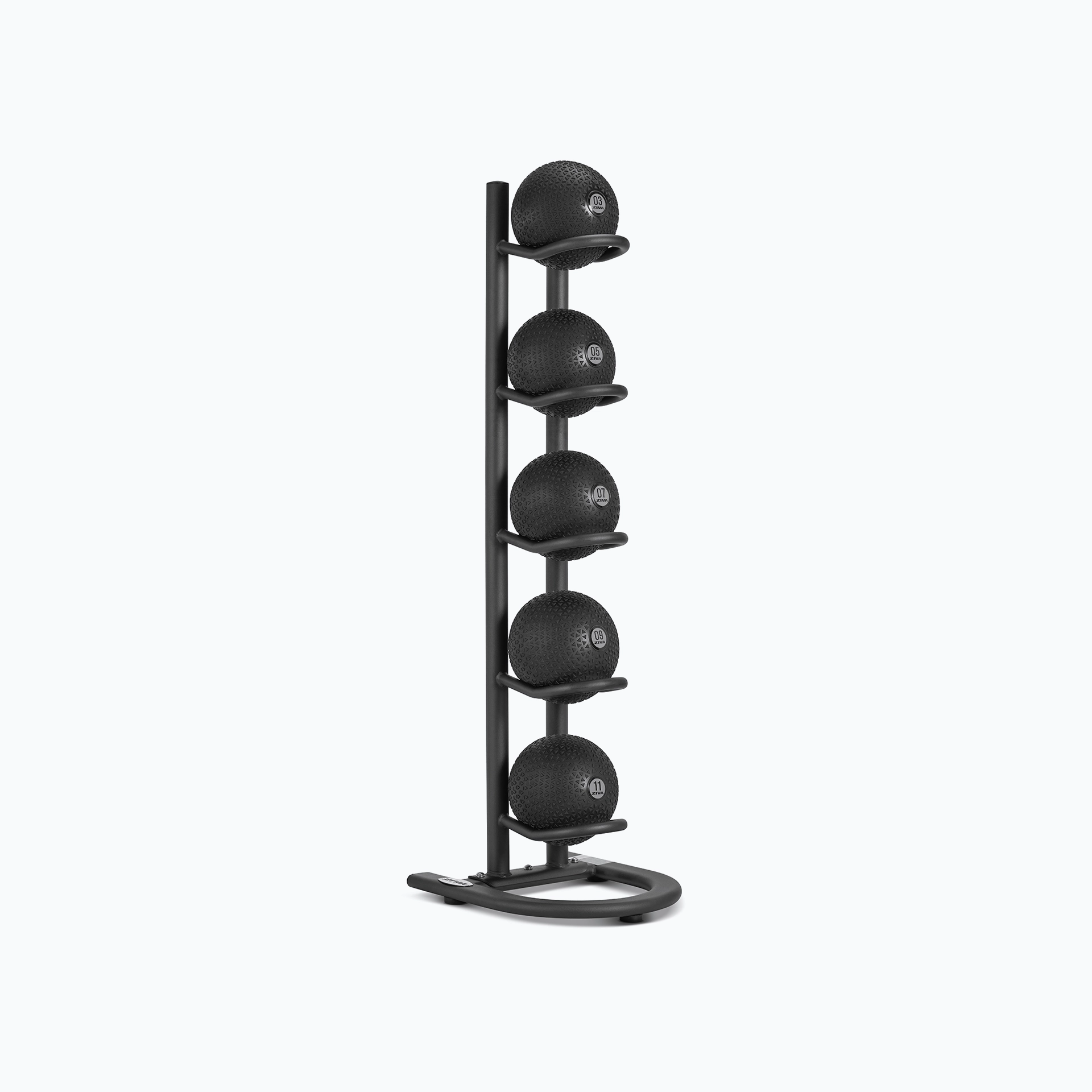ZIVA – PERFORMANCE MEDICINE BALL/ SLAM BALL 5-PIECE STORAGE TREE – ZFT-MDRK-6008