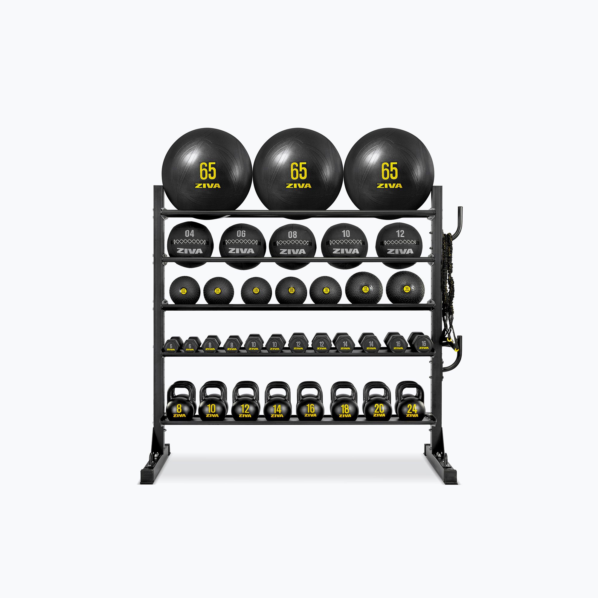 Rack de rangement modulaire ZIVA XP, module de base 2 m - ZXP-SFRK-6959-BK