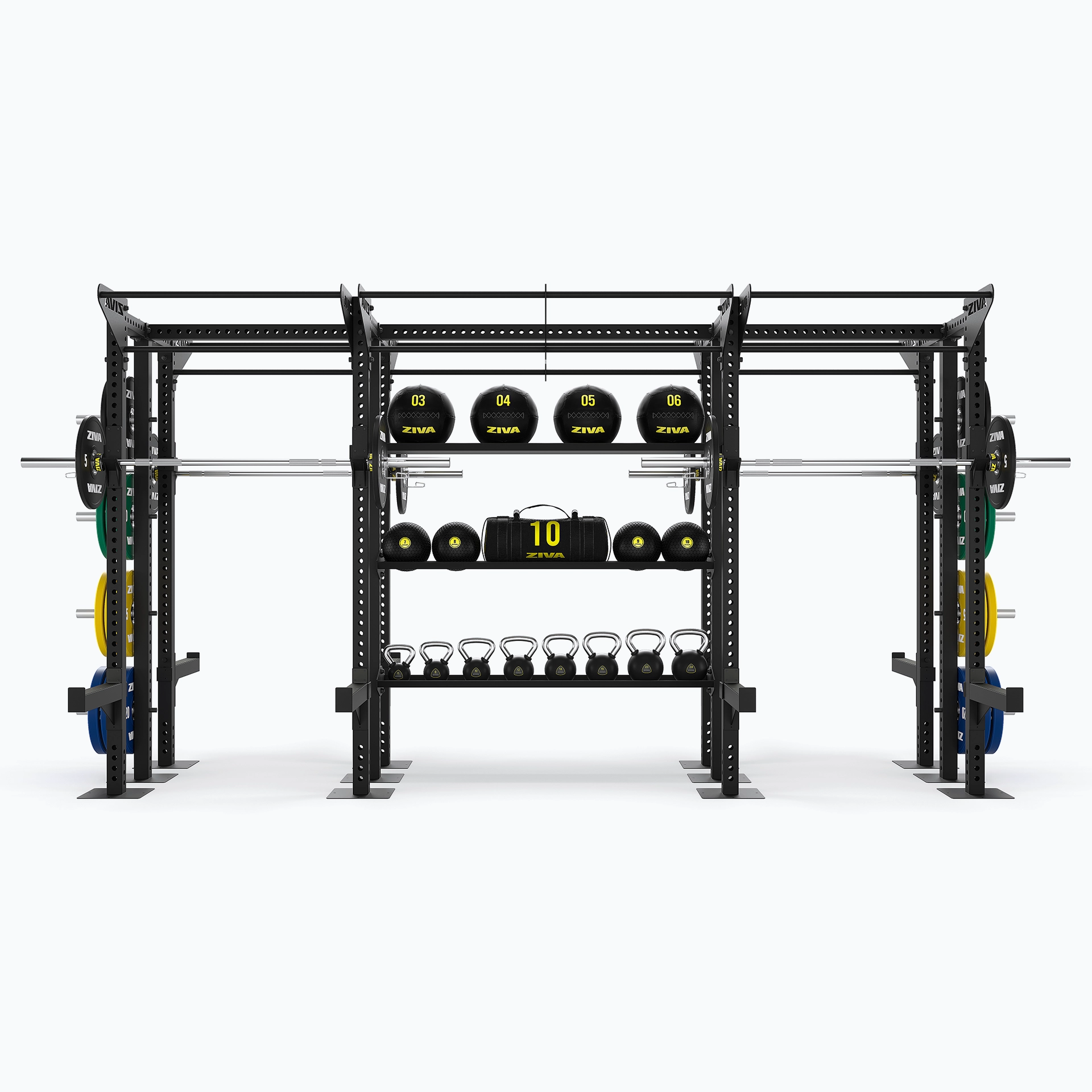 ZIVA – XP 14’ DOUBLE-SIDED FREESTANDING SPACE SAVING RIG – ZXP-SSRG-0792-CC
